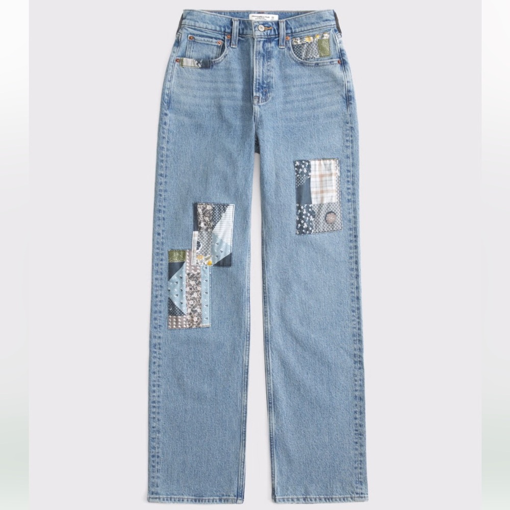 Curve Love High Rise 90s Relaxed Patchwork Jean
